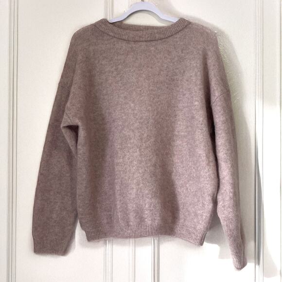 ACNE STUDIOS Dramatic Mohair Wool Blend Sweater in Powder Pink Size S - Picture 5 of 16